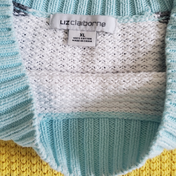 Liz Claiborne striped sweater XL - Picture 3 of 4